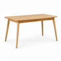 Table à manger rectangulaire en chêne massif naturel 140 x 80 x 75 cm