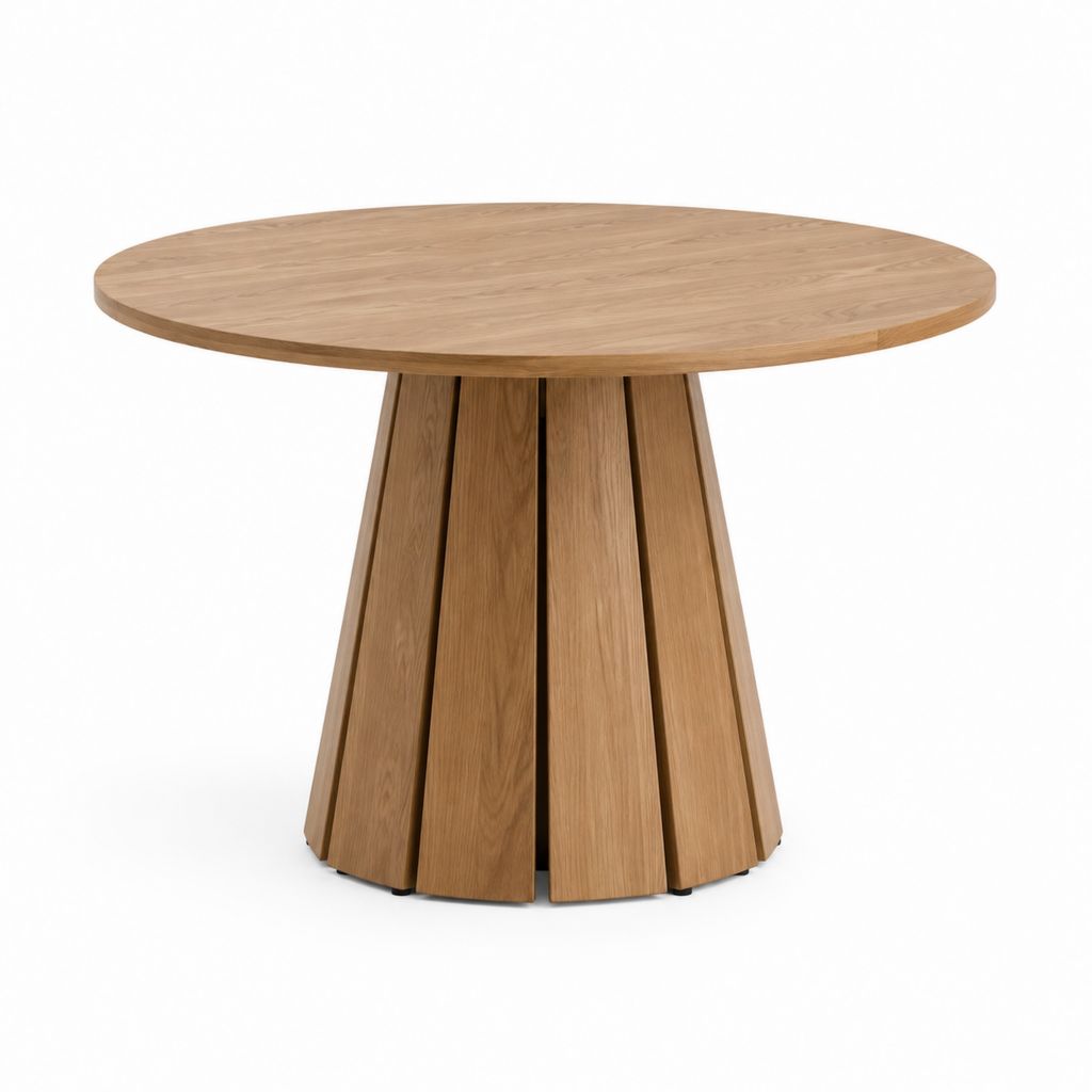 Table à manger ronde en chêne naturel Ø 120 x H 75 cm